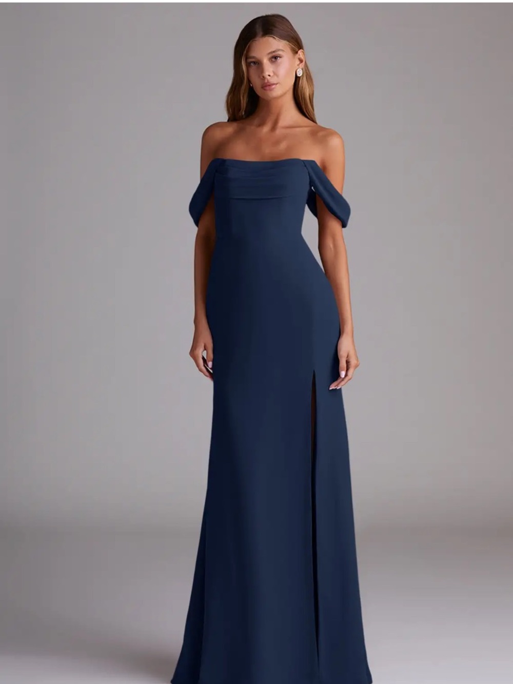 Azazie Saige Dark Navy A2